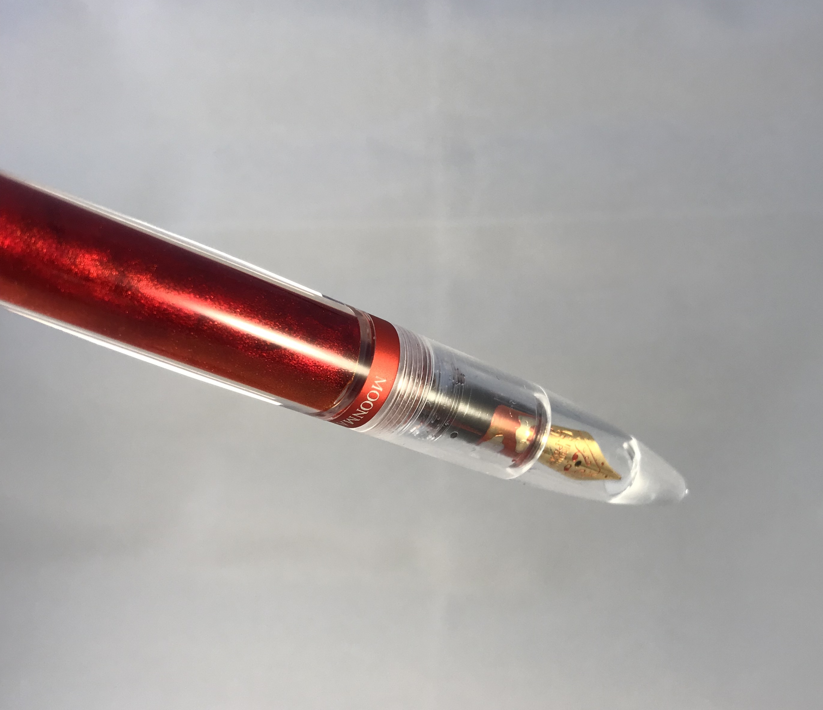 Luxury Moonman M2 Transparent High Capacity Fountain Pen Fine Nib 0.5/0.38mm New 